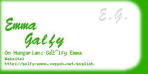 emma galfy business card